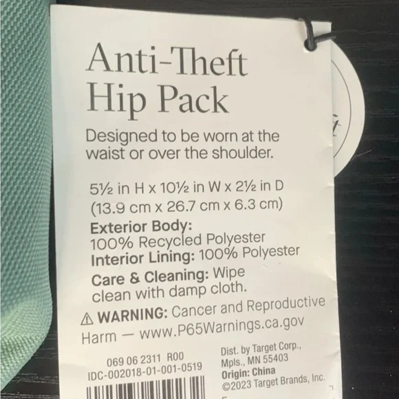 NWT OPEN STORY Hip Pack Bag Or Over The Shoulder Anti Theft Dark Ivy - Picture 4 of 7